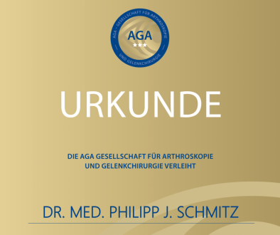 URKUNDE_AGA-EXPERT-KNEE_Dr. Schmitz